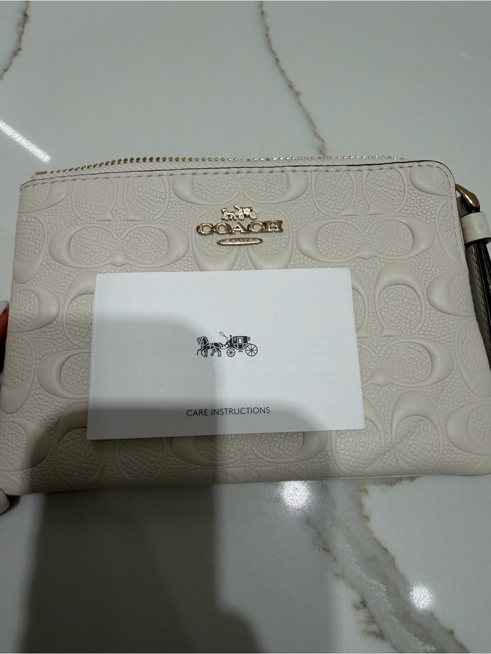 NWT Coach Corner Zip Wristlet - White - Picture 7 of 12